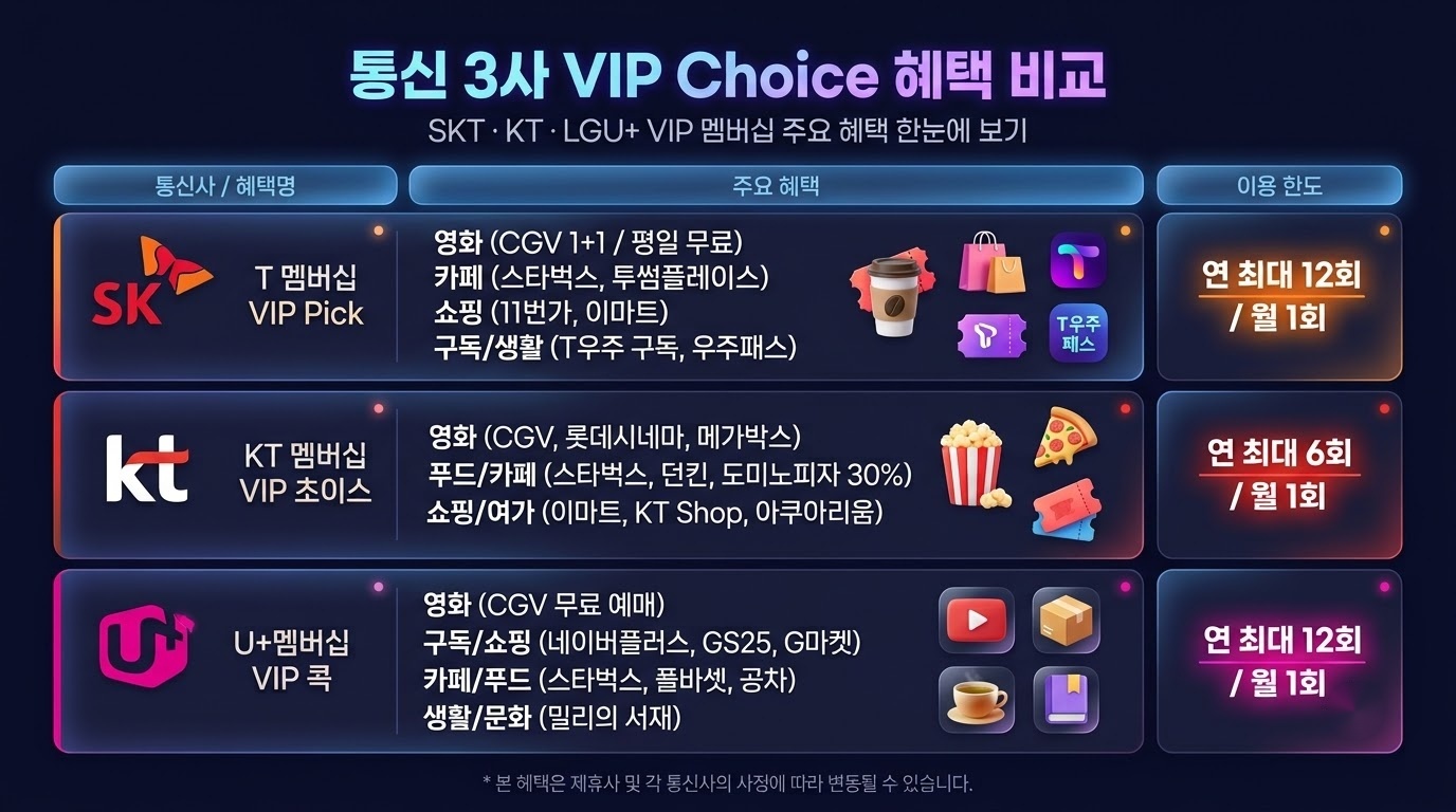 소멸 직전 통신사 멤버십 포인트 200% 활용법 (편의점·영화·베이커리 할인) 비교 분석 인포그래픽